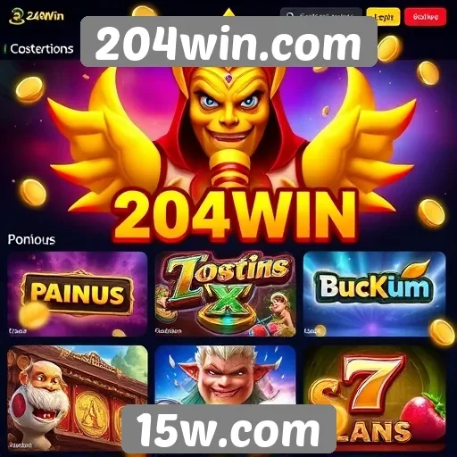 Diversidade de categorias de jogos no 204win